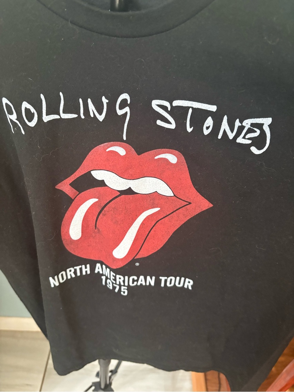 the Rolling Stones Black Tee with Red Tongue Graphic - Picture 5 of 5